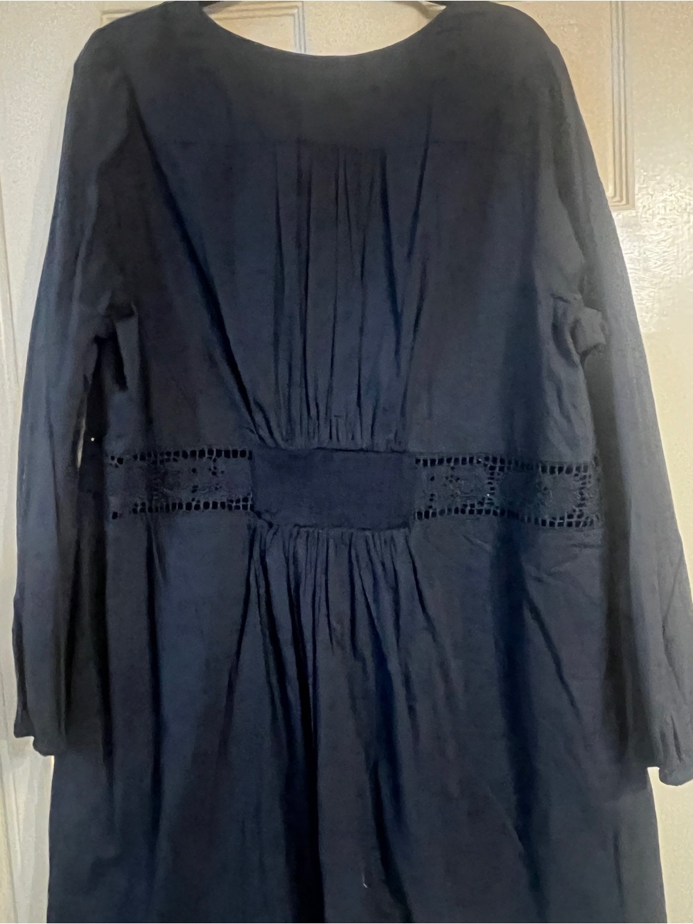 NWT Old Navy Navy Button-Front Shirt Dress with eyelet detailing